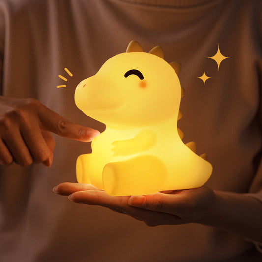 MeWaii® Squishy Silicone Cute T-Rex LED Night Light - Perfect Gift for Kids and Girls