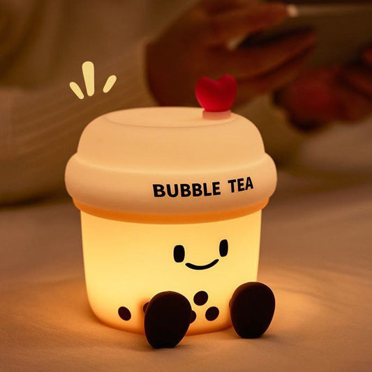 Squishy Silicone Bubble Tea LED Night Light - Perfect Gift for Kids and Girls