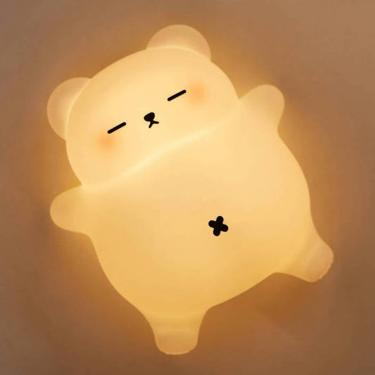 MeWaii® Breathing Bear Snuggly Squishy Silicone Sleeping Companion Sound LED Night Light Perfect Gift