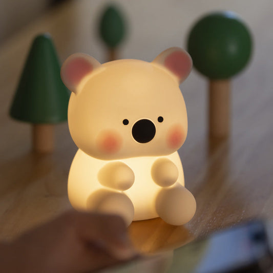 Squishy Silicone Koala With Hat LED Night Light - Perfect Gift for Kids and Girls