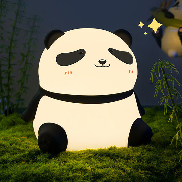Squishy Silicone Relaxed Panda LED Night Light - Perfect Gift for Kids and Girls