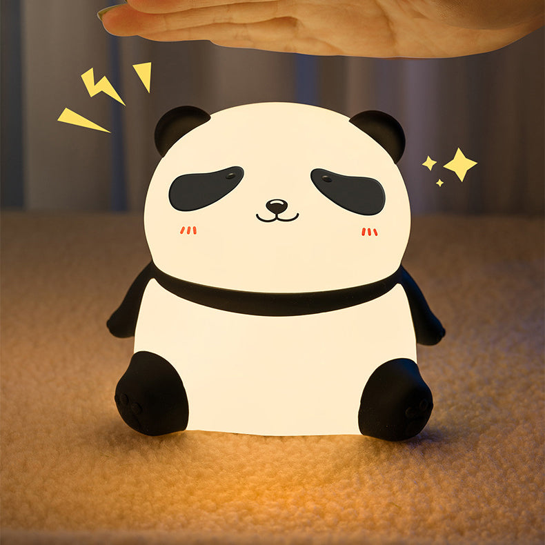 Squishy Silicone Relaxed Panda LED Night Light - Perfect Gift for Kids and Girls