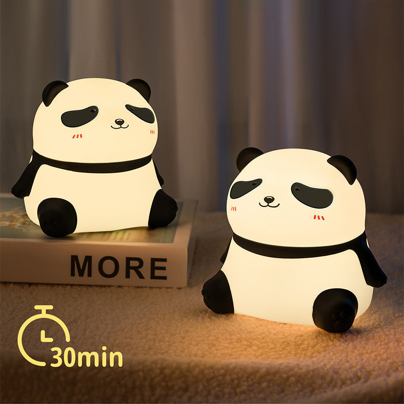 Squishy Silicone Relaxed Panda LED Night Light - Perfect Gift for Kids and Girls