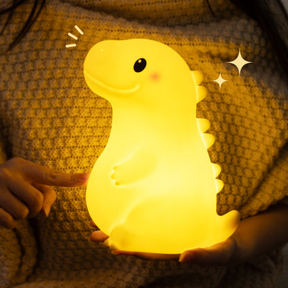 MeWaii® Squishy Silicone Smiley Giant Dinosaur LED Night Light - Perfect Gift for Kids and Girls