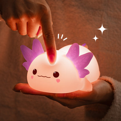 MeWaii® Axolotl Exclusive Design Squishy Silicone LED Night Light - Perfect Gift for Kids and Girls