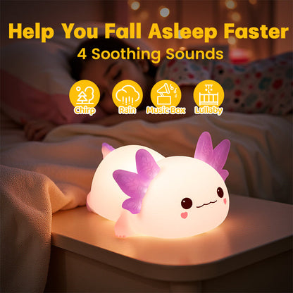 MeWaii® Axolotl Exclusive Design Squishy Silicone LED Night Light - Perfect Gift for Kids and Girls