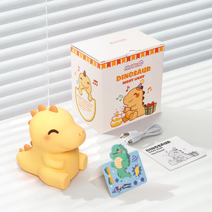 MeWaii® Squishy Silicone Cute T-Rex LED Night Light - Perfect Gift for Kids and Girls