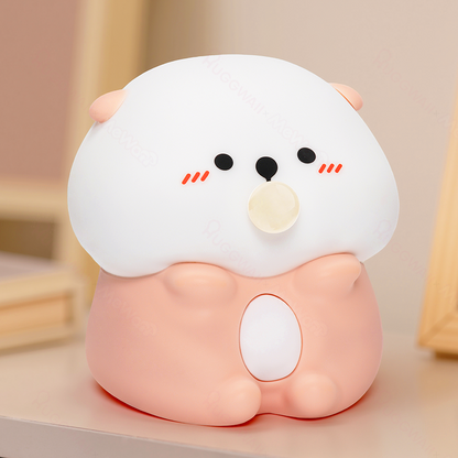 MeWaii® Otter Bubble Blowing Baby Squishy Silicone Night Light Soft Glow Adorable Funny Perfect for Gift