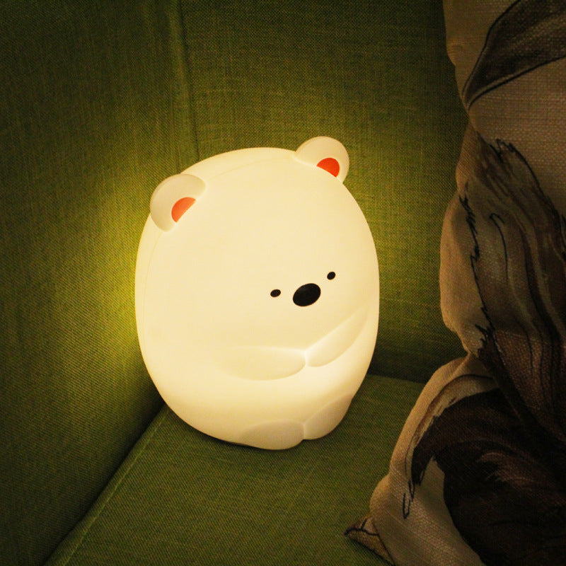 MeWaii® Breathing Bear Snuggly  Squishy Silicone Sleeping Companion Sound LED Night Light Perfect Gift