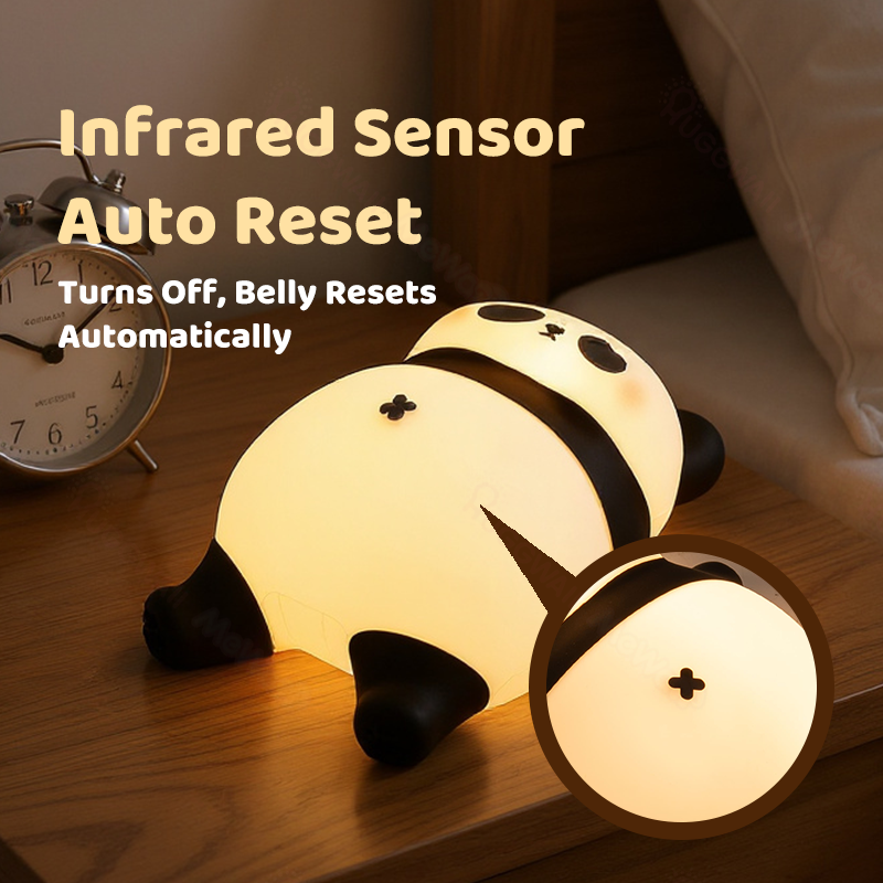 MeWaii® Napping Panda Breathing Squishy Silicone Companion Sound LED Night Light Perfect Gift
