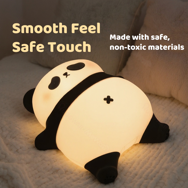 MeWaii® Napping Panda Breathing Squishy Silicone Companion Sound LED Night Light Perfect Gift