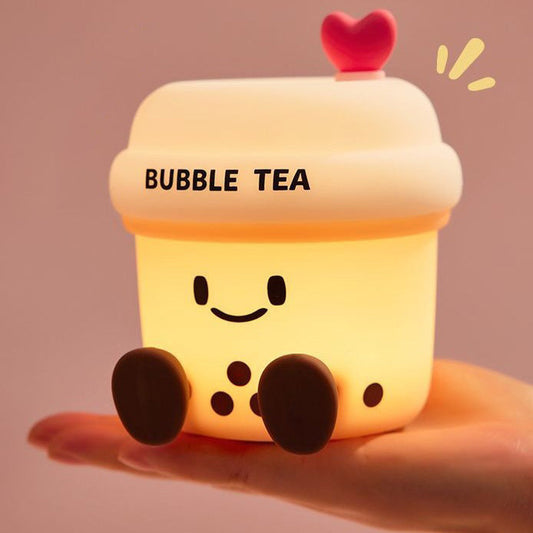 Squishy Silicone Bubble Tea LED Night Light - Perfect Gift for Kids and Girls