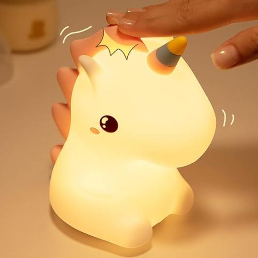 MeWaii® Squishy Silicone Unicorn LED Night Light - Perfect Gift for Kids and Girls