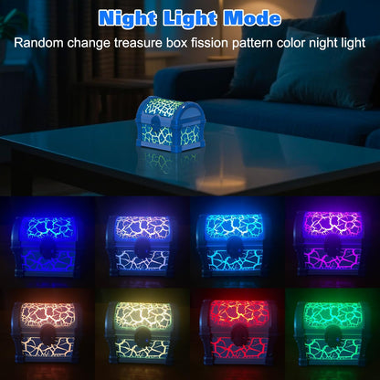 Retro Treasure Box Projection Light Bluetooth Speaker Mini Soundbox Bedroom Atmosphere Night Light Gift
