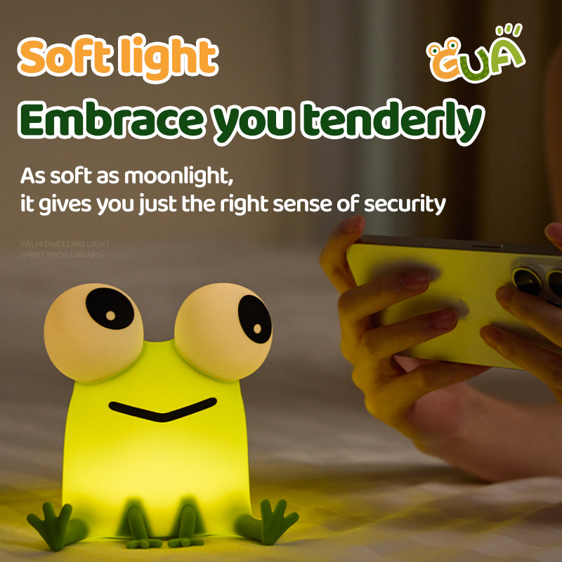 MeWaii® Frog Big-Eyed Adorable Small Silicone Squishy Night Light Perfect Gift
