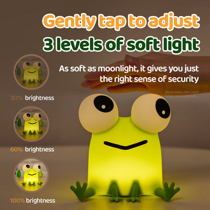 MeWaii® Frog Big-Eyed Adorable Small Silicone Squishy Night Light Perfect Gift