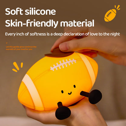 MeWaii® Football Silicone Squishy Night Light Cute Sports Lamp for Bedroom Perfect Gift