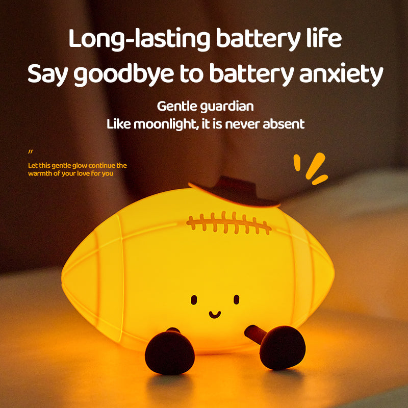 MeWaii® Football Silicone Squishy Night Light Cute Sports Lamp for Bedroom Perfect Gift
