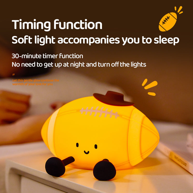 MeWaii® Football Silicone Squishy Night Light Cute Sports Lamp for Bedroom Perfect Gift