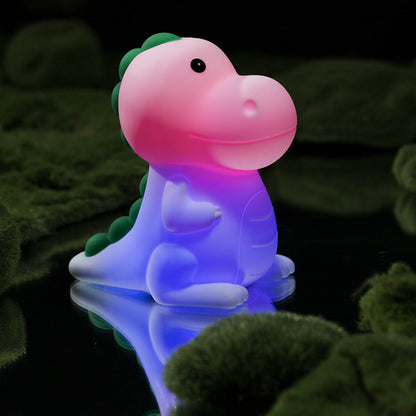 Squishy Silicone Dinosaur LED Night Light - Perfect Gift for Kids and Girls