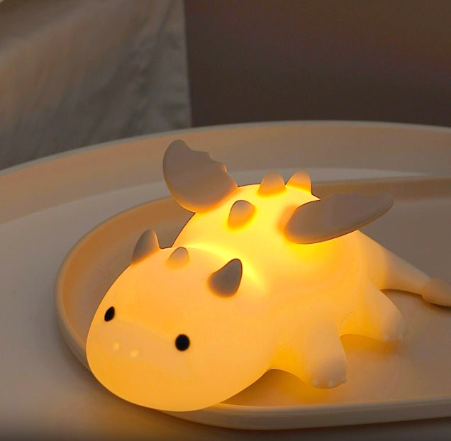 MeWaii® Squishy Silicone Cute Baby Dragon LED Night Light - Perfect Gift for Kids and Girls