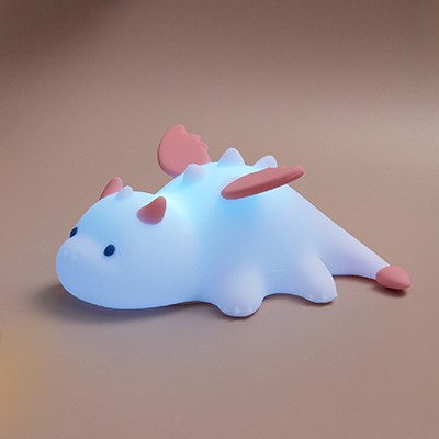 MeWaii® Squishy Silicone Cute Baby Dragon LED Night Light - Perfect Gift for Kids and Girls