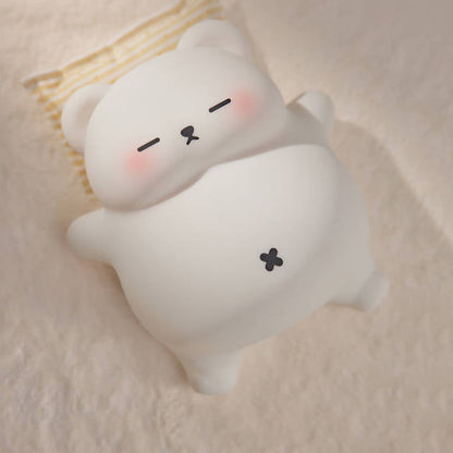 MeWaii® Breathing Bear Snuggly  Squishy Silicone Sleeping Companion Sound LED Night Light Perfect Gift