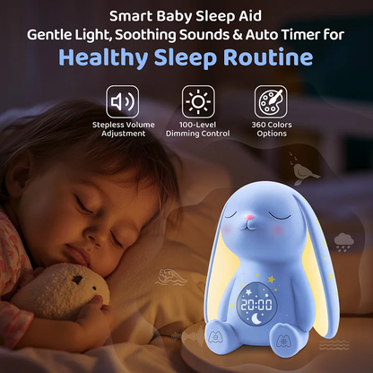 MeWaii® White Noise Sound Machine with Baby Soothing Palm Hand Night Light App Control