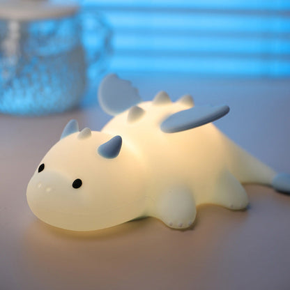 MeWaii® Squishy Silicone Cute Baby Dragon LED Night Light - Perfect Gift for Kids and Girls
