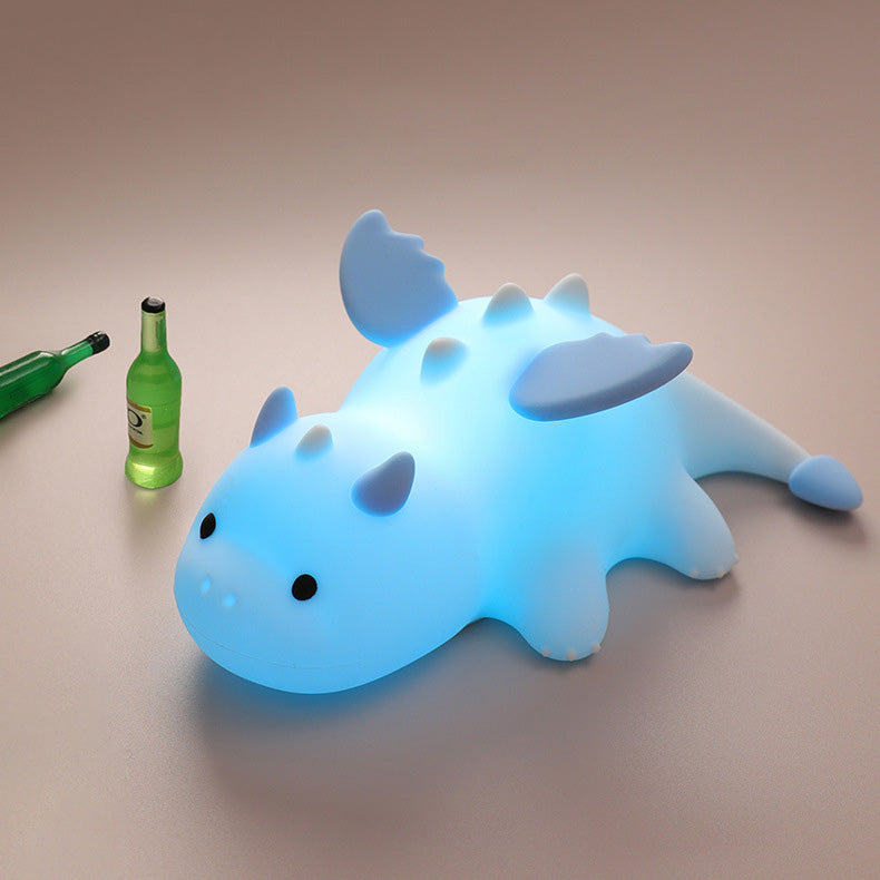 MeWaii® Squishy Silicone Cute Baby Dragon LED Night Light - Perfect Gift for Kids and Girls
