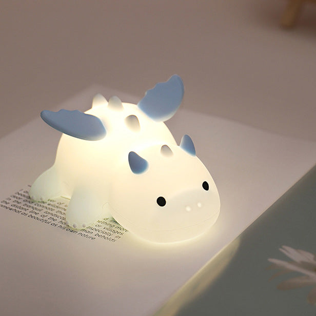 MeWaii® Squishy Silicone Cute Baby Dragon LED Night Light - Perfect Gift for Kids and Girls
