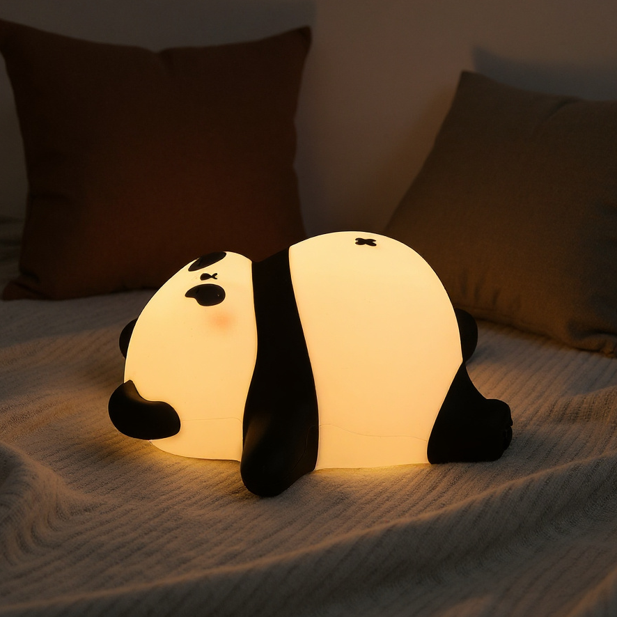 MeWaii® Napping Panda Breathing Squishy Silicone Companion Sound LED Night Light Perfect Gift