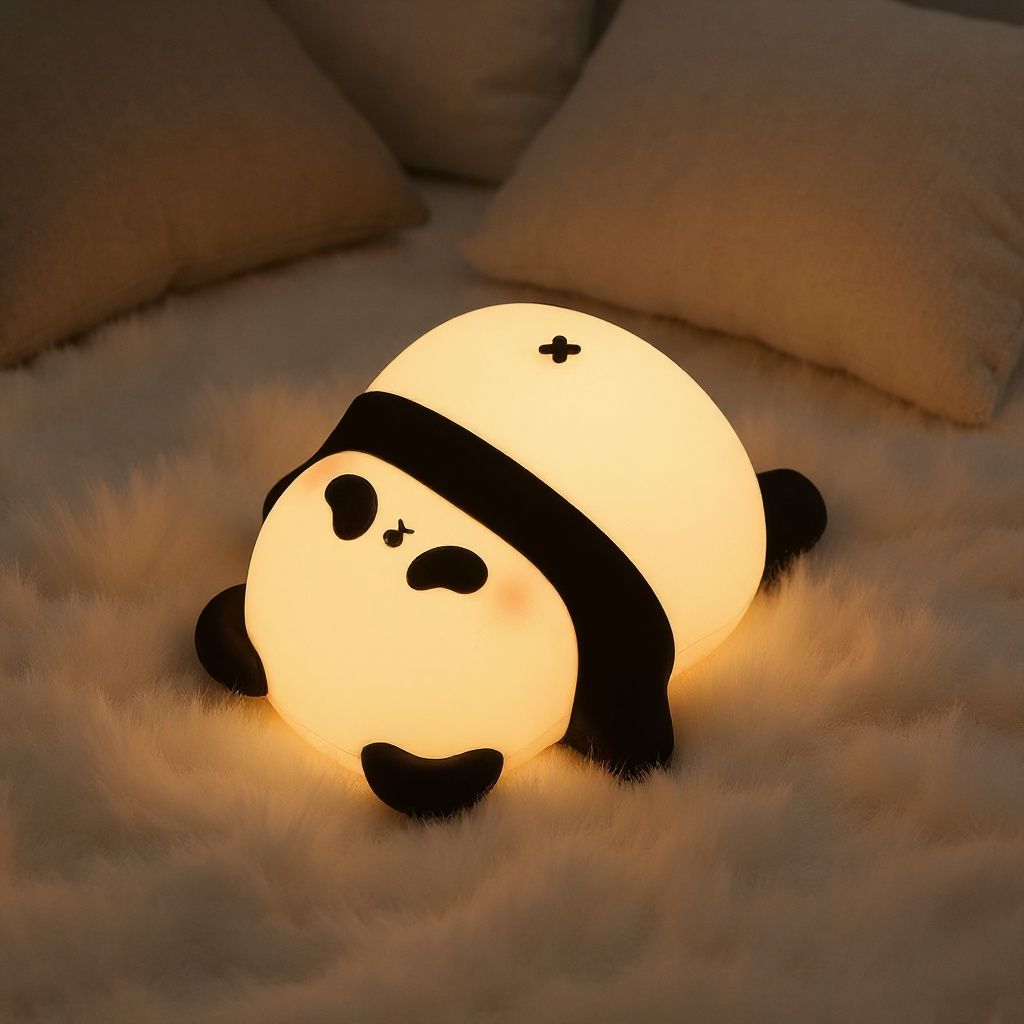 MeWaii® Napping Panda Breathing Squishy Silicone Companion Sound LED Night Light Perfect Gift